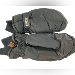 EUC Kombi Waterproof Mittens Women’s Large Insulated Adjustable Ski Mitts Black